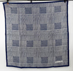 Dior Glen Check Houndstooth Silk Scarf Navy White Vintage