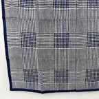 Dior Glen Check Houndstooth Silk Scarf Navy White Vintage — view 5
