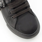 Prada Nylon Studded Belt Fabric Sneakers Black — view 6