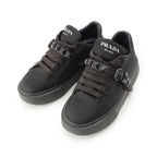 Prada Nylon Studded Belt Fabric Sneakers Black
