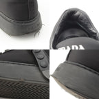 Prada Nylon Studded Belt Fabric Sneakers Black — view 9