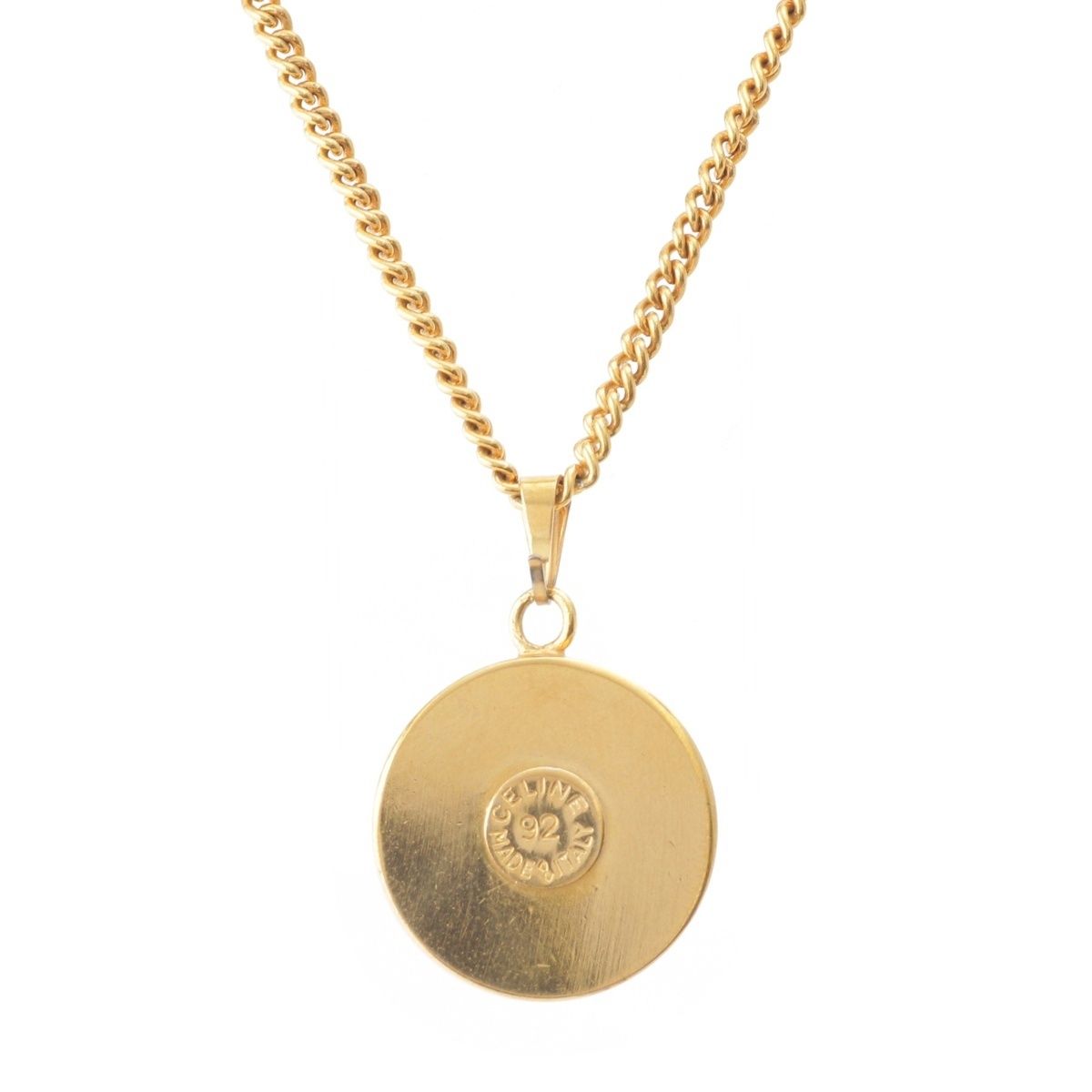 Celine Faux Pearl Necklace Gold — view 2