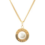 Celine Faux Pearl Necklace Gold