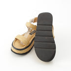Chanel Quilted Lambskin CC Logo Velcro Strap Sandals Beige 36c — view 5