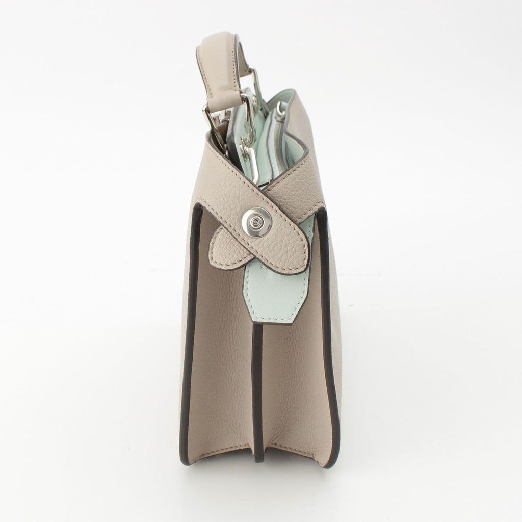 Fendi Peekaboo I-see-you Leather 2-Way Shoulder Handbag Beige — view 3