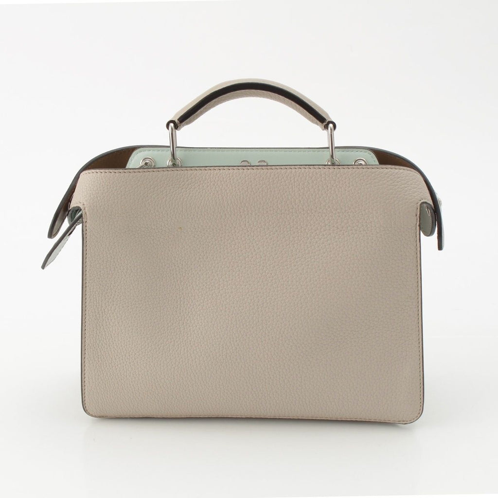 Fendi Peekaboo I-see-you Leather 2-Way Shoulder Handbag Beige — view 4