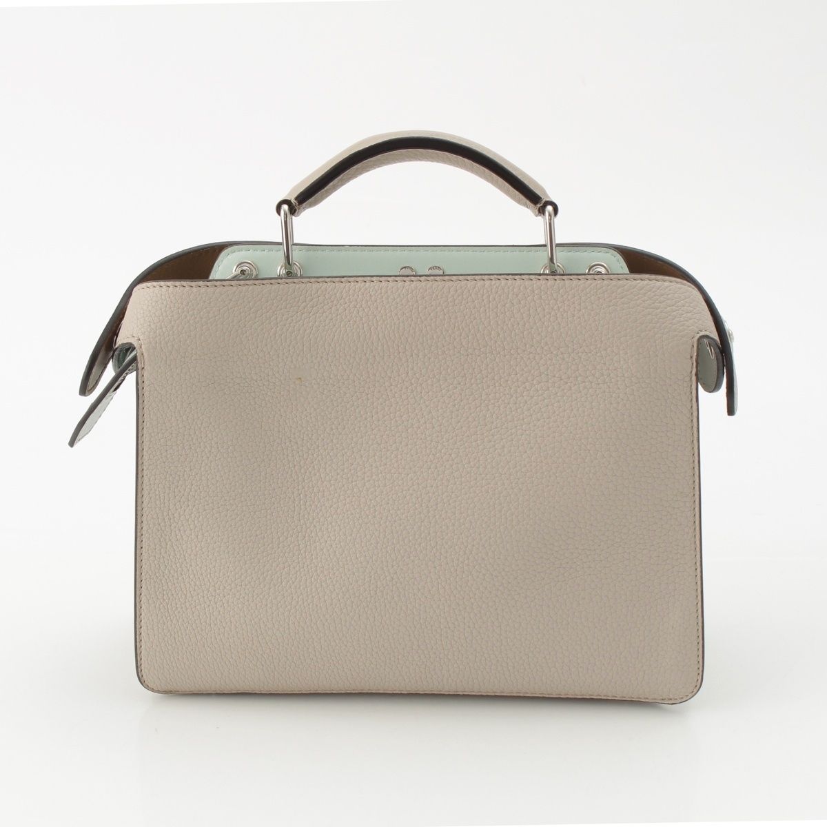 Fendi Peekaboo I-see-you Leather 2-Way Shoulder Handbag Beige — view 4