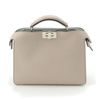 Fendi Peekaboo I-see-you Leather 2-Way Shoulder Handbag Beige
