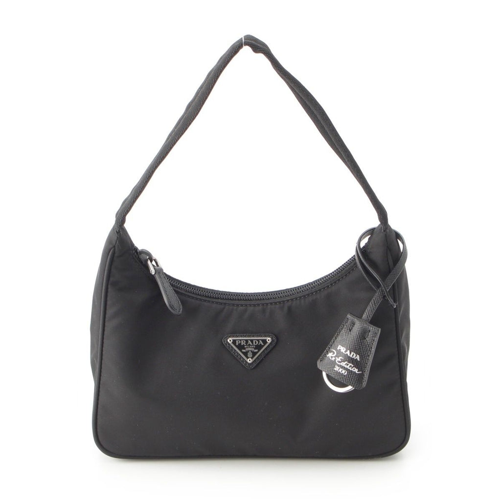 Prada Re Edition Logo Shoulder Bag Black