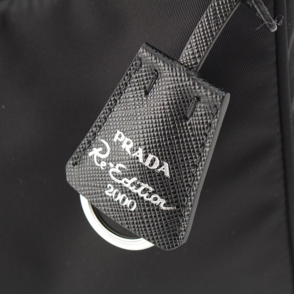 Prada Re Edition Logo Shoulder Bag Black — view 9