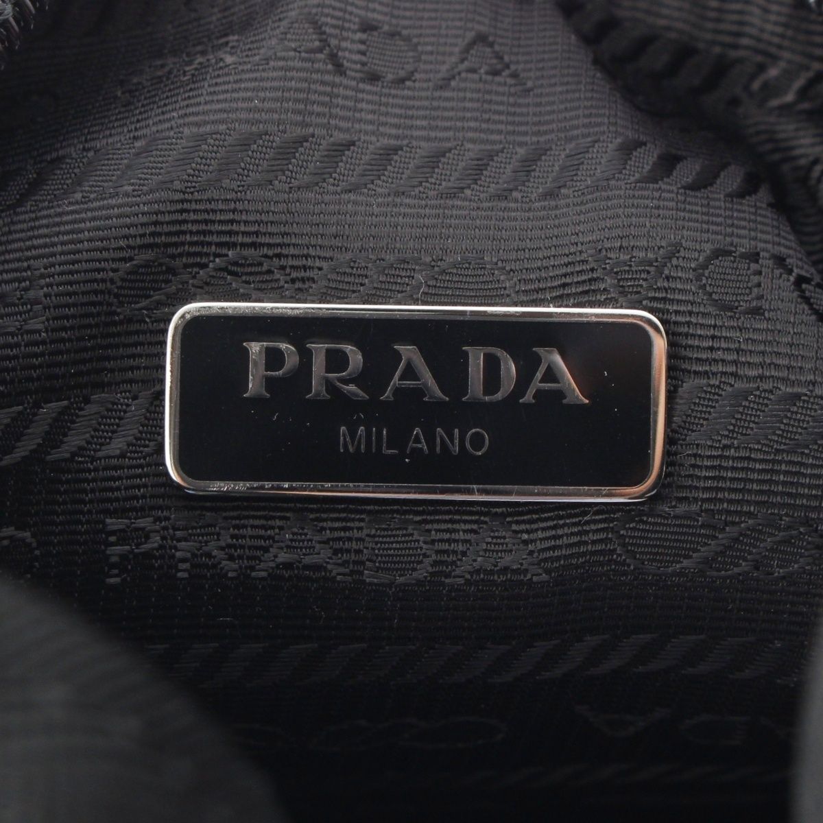 Prada Re Edition Logo Shoulder Bag Black — view 7