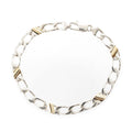 Tiffany & Co Figaro Chain Bracelet 925/750 Silver Gold