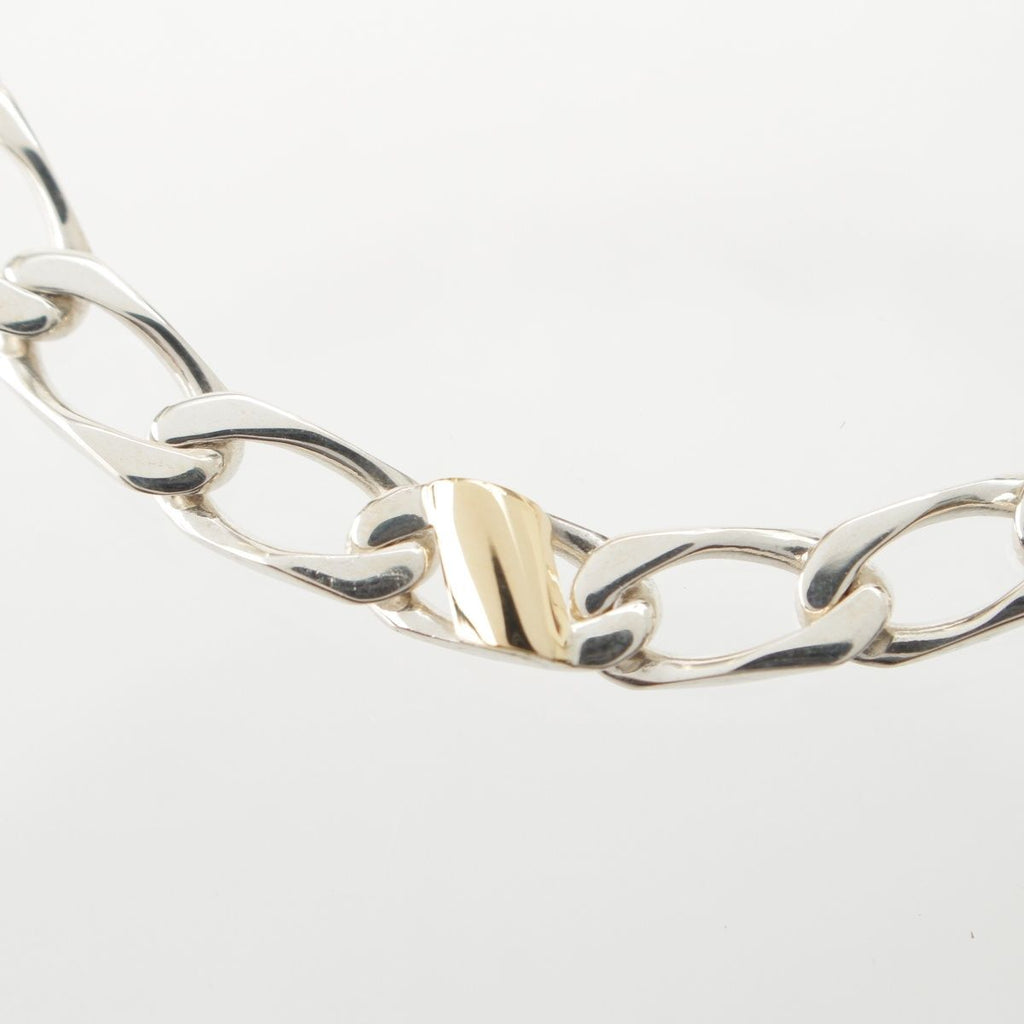 Tiffany & Co Figaro Chain Bracelet 925/750 Silver Gold — view 4