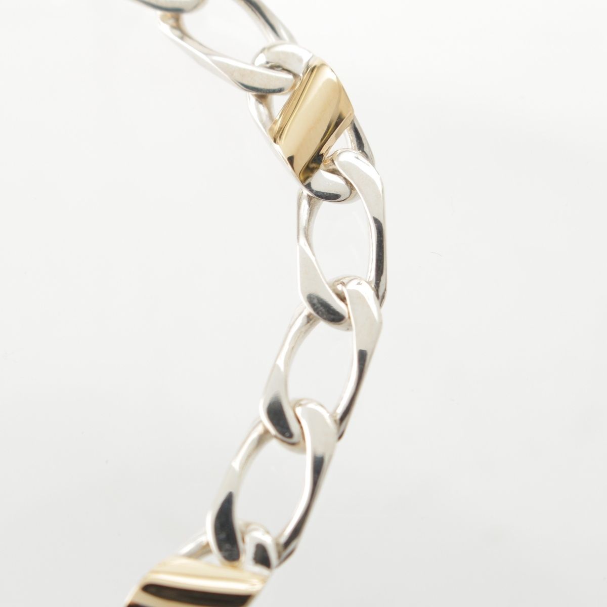 Tiffany & Co Figaro Chain Bracelet 925/750 Silver Gold — view 5