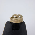 Chanel CC Logo Ornament Wide Ring 13c Gold Plated 13c Vintage — view 4