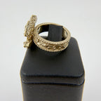 Chanel CC Logo Ornament Wide Ring 13c Gold Plated 13c Vintage — view 3