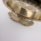 Chanel CC Logo Ornament Wide Ring 13c Gold Plated 13c Vintage — view 6