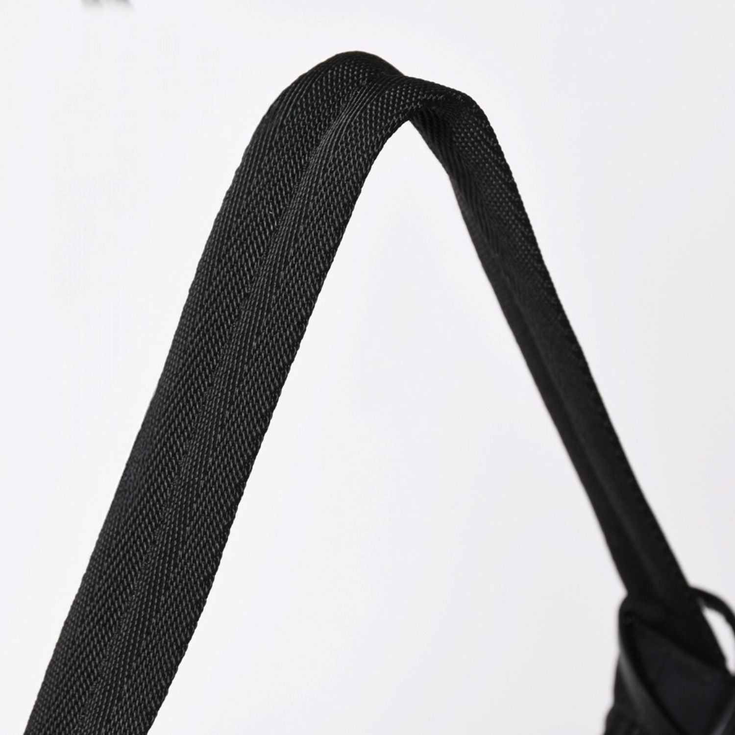 Prada Hobo Nylon Black Triangle Logo Silver — view 5