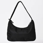 Prada Hobo Nylon Black Triangle Logo Silver — view 2