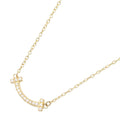 Tiffany & Co Necklace T Smile Mini Diamond 40.5 45.5 cm 18k