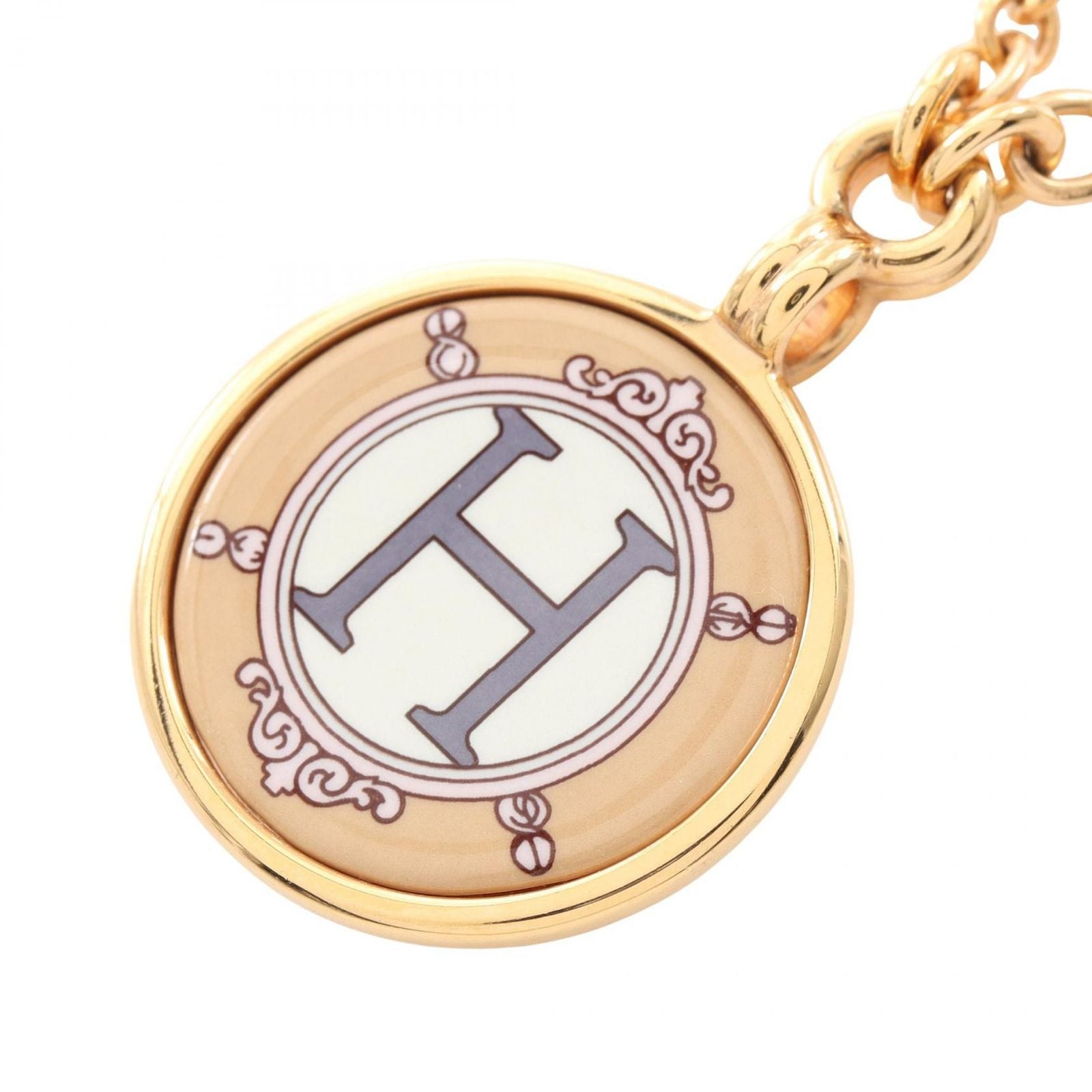 Hermes Necklace Medaille Blason Gold