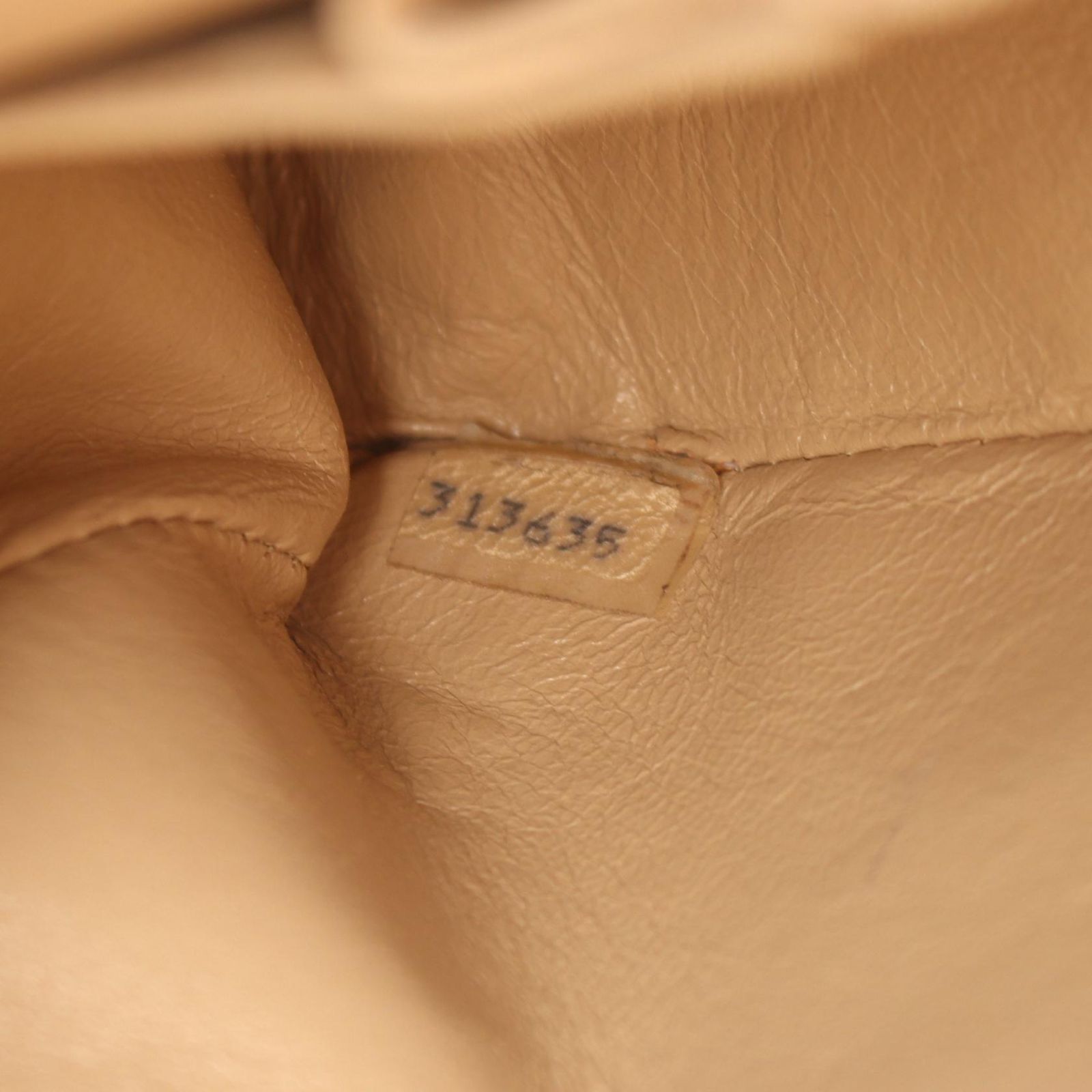 Chanel Shoulder Bag Quilted Double Flap Beige Lambskin Chain — view 5