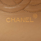 Chanel Shoulder Bag Quilted Double Flap Beige Lambskin Chain — view 4
