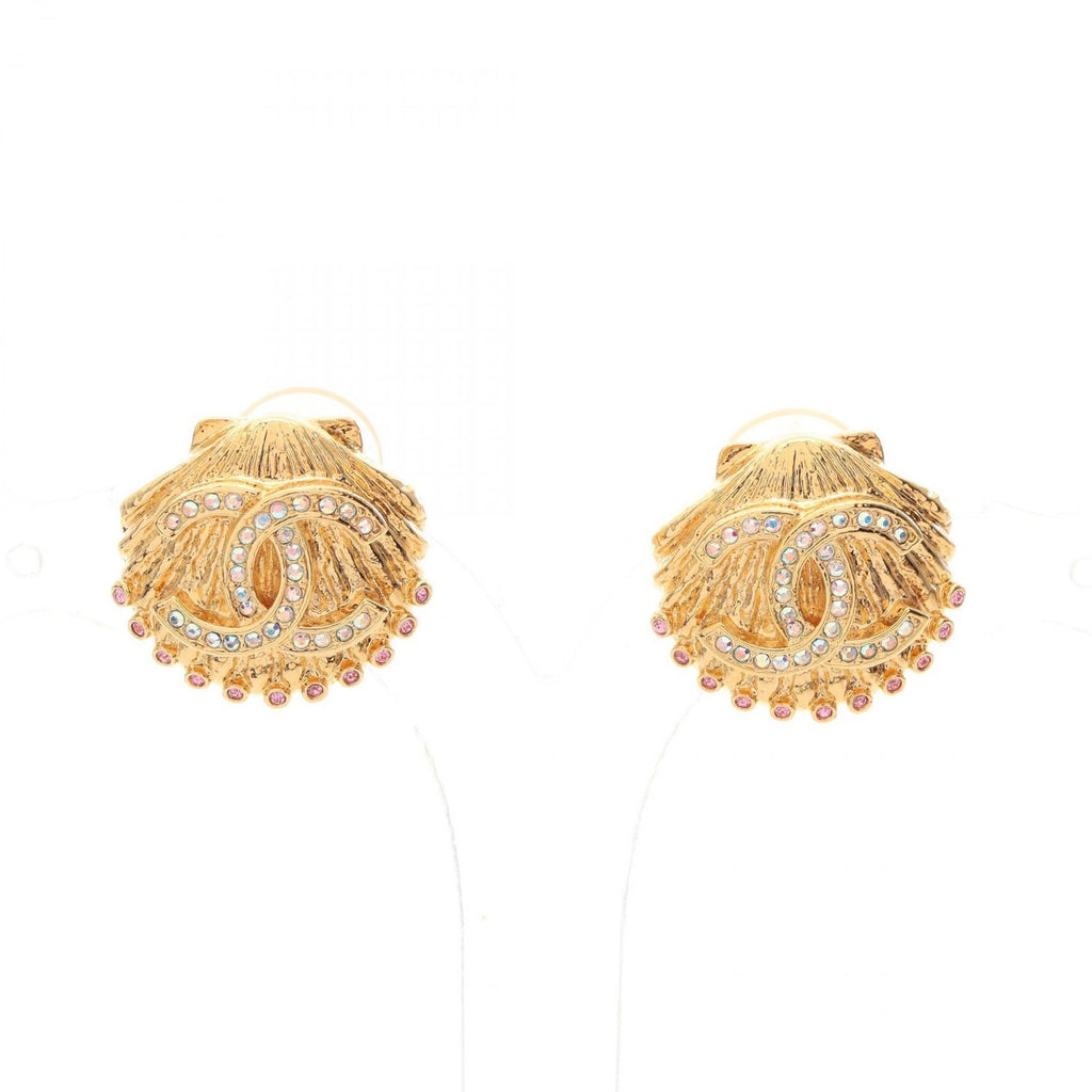 Chanel Earrings CC Logo Shell Motif