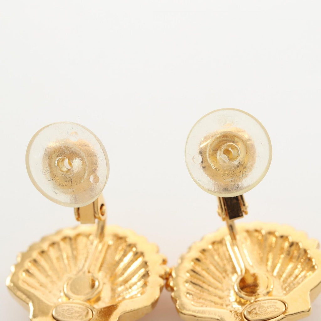 Chanel Earrings CC Logo Shell Motif — view 5