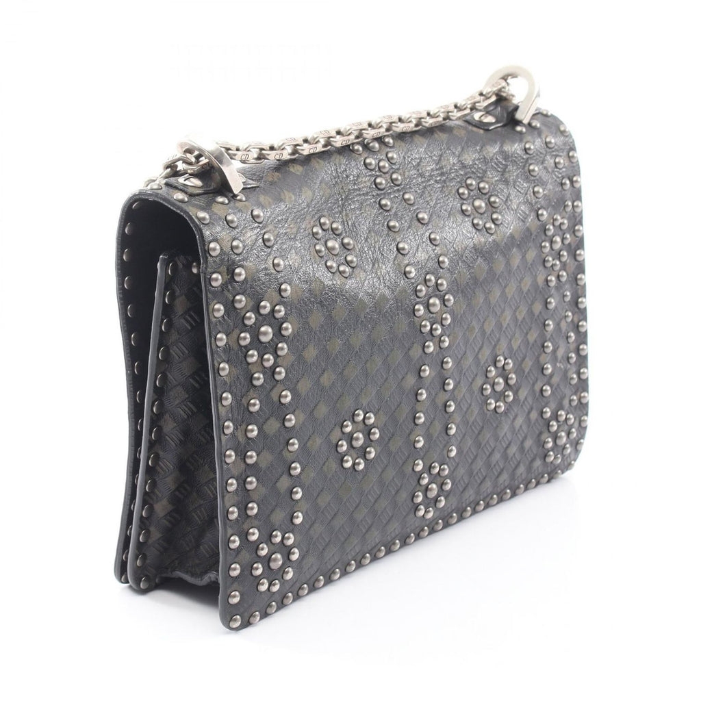 Dior Shoulder Bag J'adior 2-Way Studs Black Leather J'adior Chain — view 2