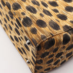 Dior Handbag Lady Dior Leopard 2-Way Brown Black Canvas Lady Dior Tote — view 6