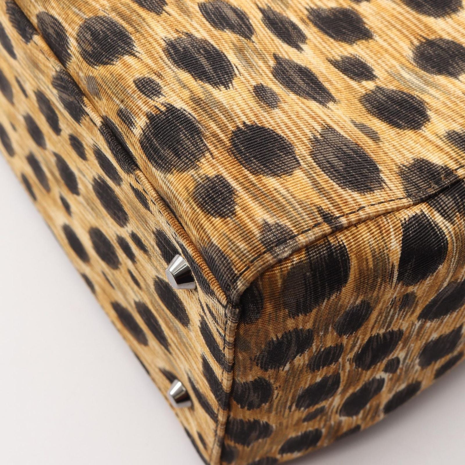 Dior Handbag Lady Dior Leopard 2-Way Brown Black Canvas Lady Dior Tote — view 6