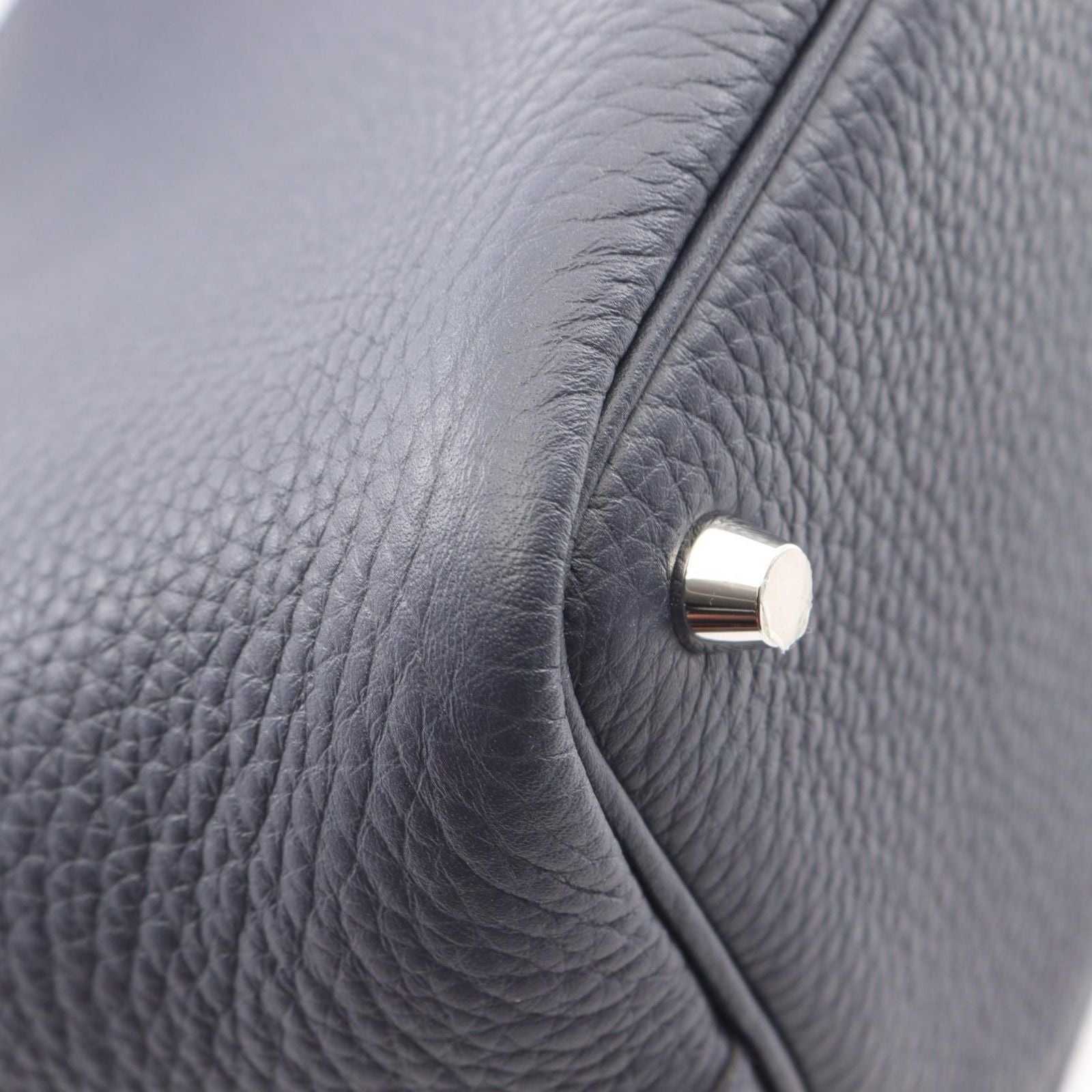 Hermes Handbag Picotin Lock PM Blue Nuit Leather — view 6
