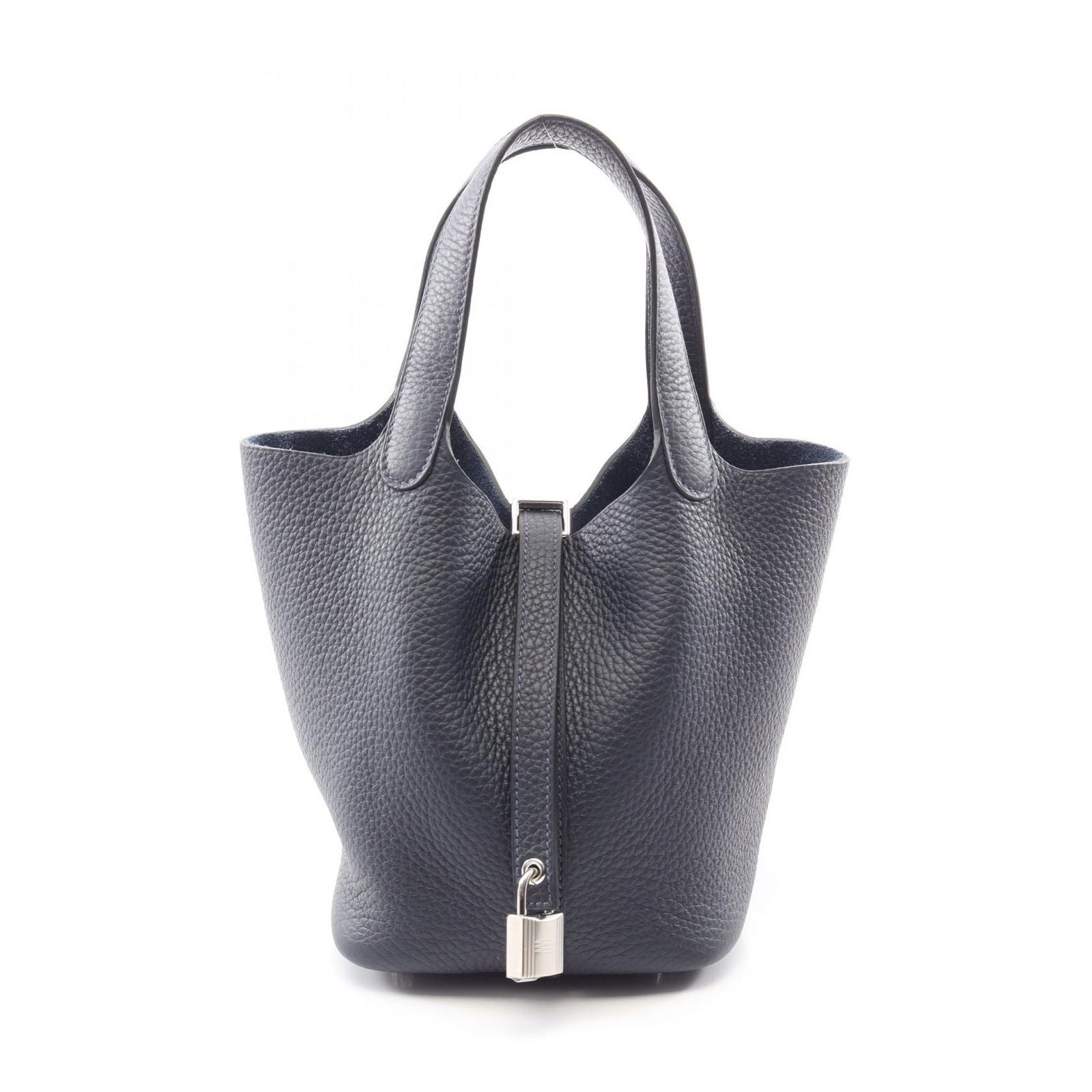Hermes Handbag Picotin Lock PM Blue Nuit Leather