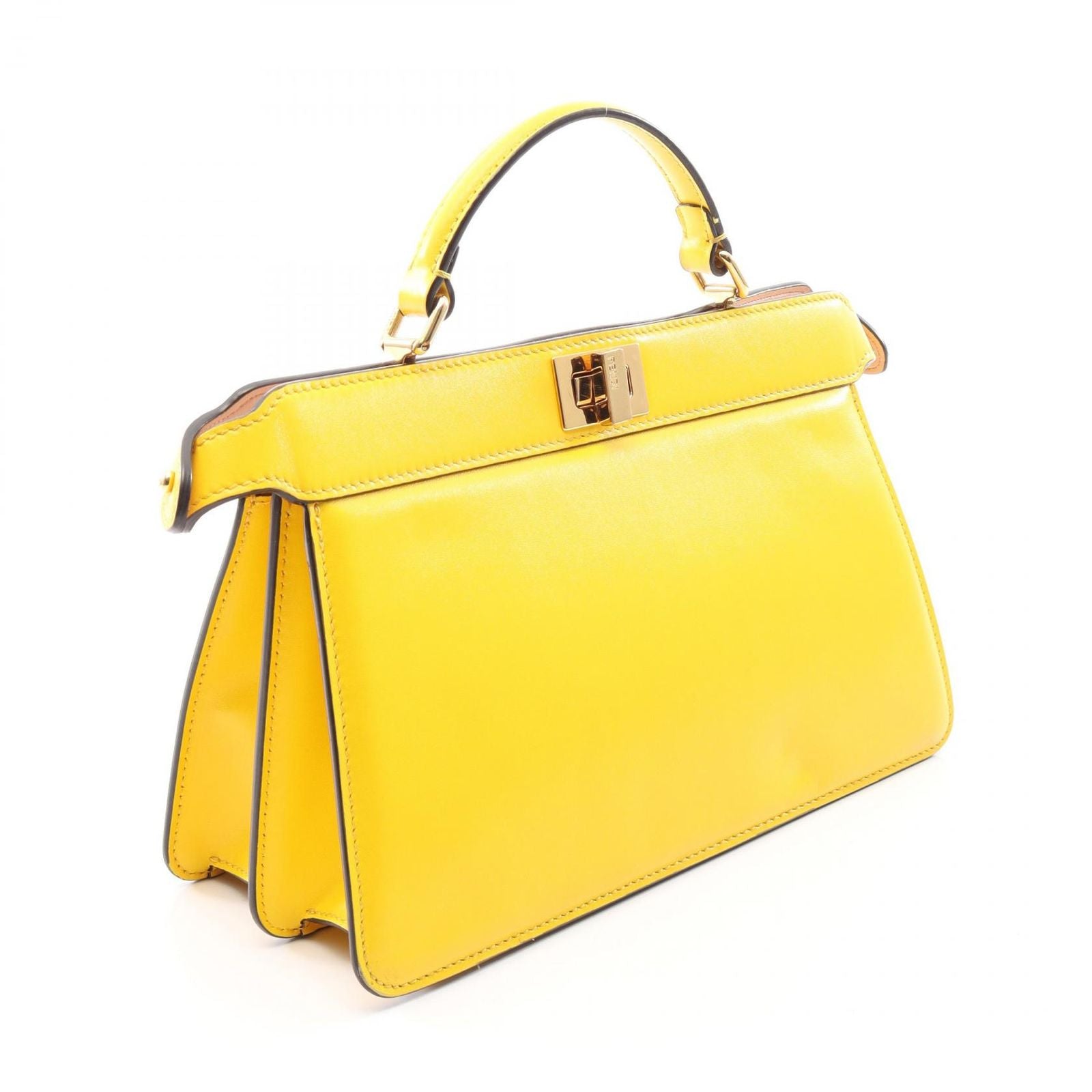 Fendi Handbag Peekaboo ISeeU East Waist 2-Way Yellow Leather — view 2