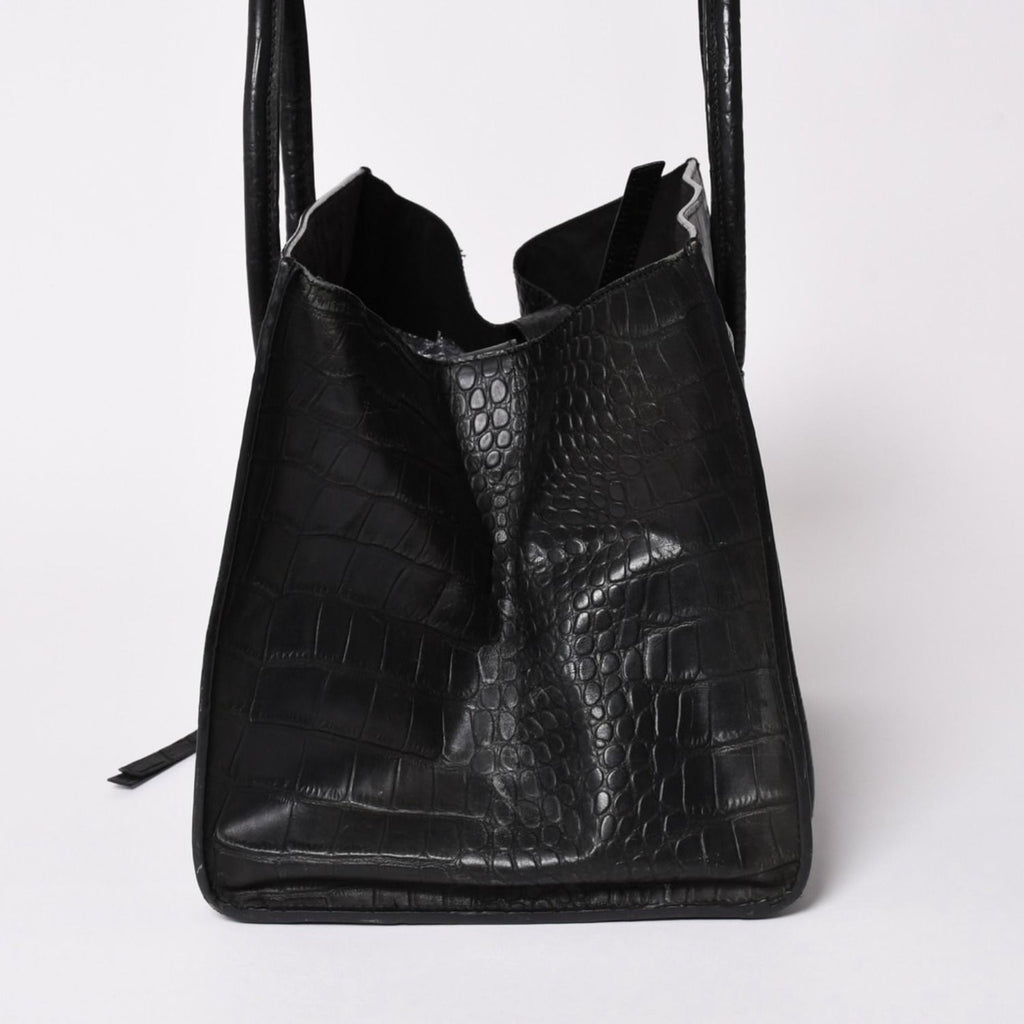 Celine Phoebe Philo Era Square Luggage Phantom Leather Black Handbag — view 4