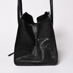Celine Phoebe Philo Era Square Luggage Phantom Leather Black Handbag — view 4