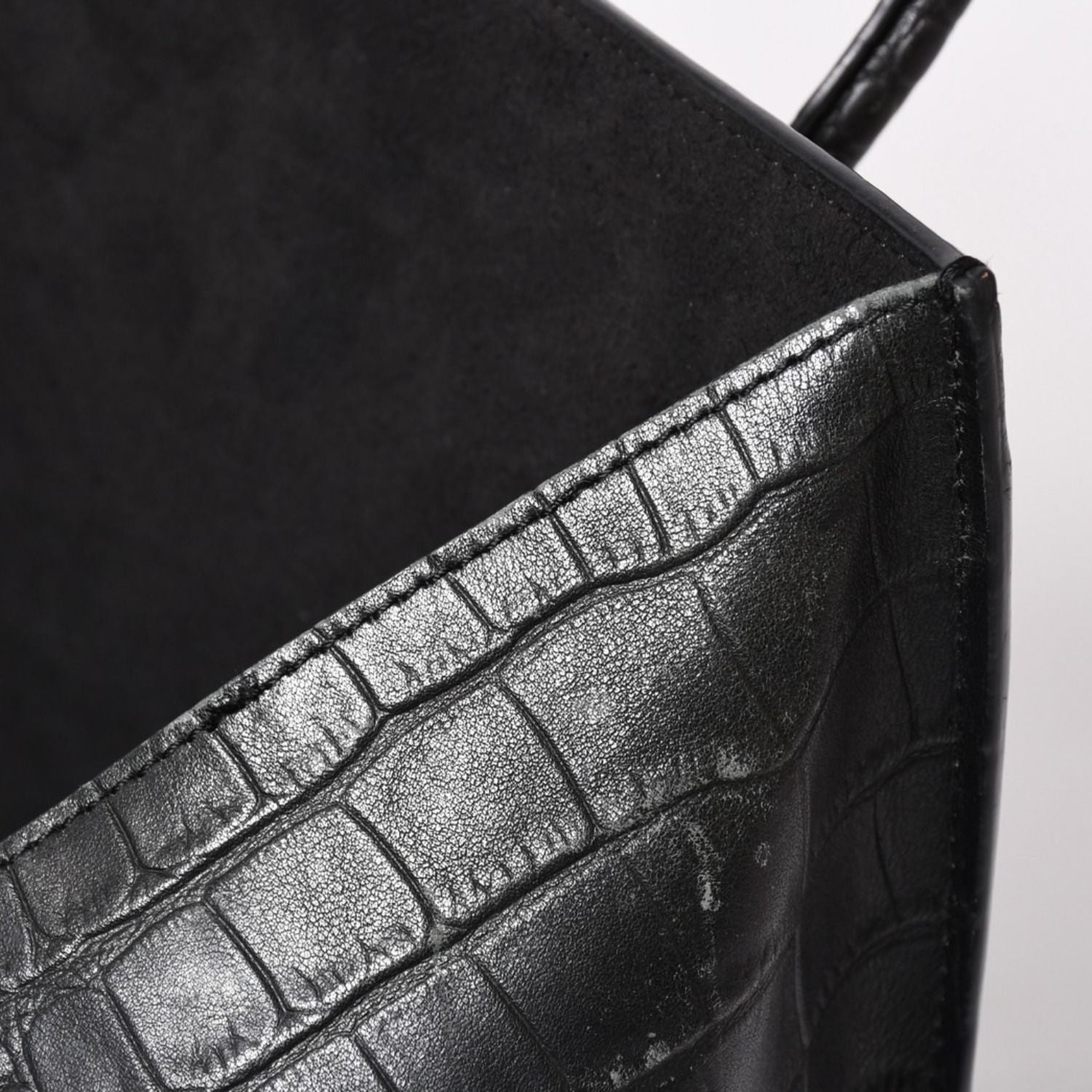 Celine Phoebe Philo Era Square Luggage Phantom Leather Black Handbag — view 7