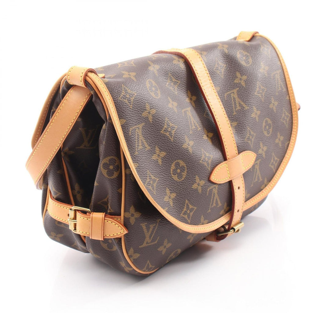 Louis Vuitton Shoulder Bag Saumur 30 Canvas Leather — view 2