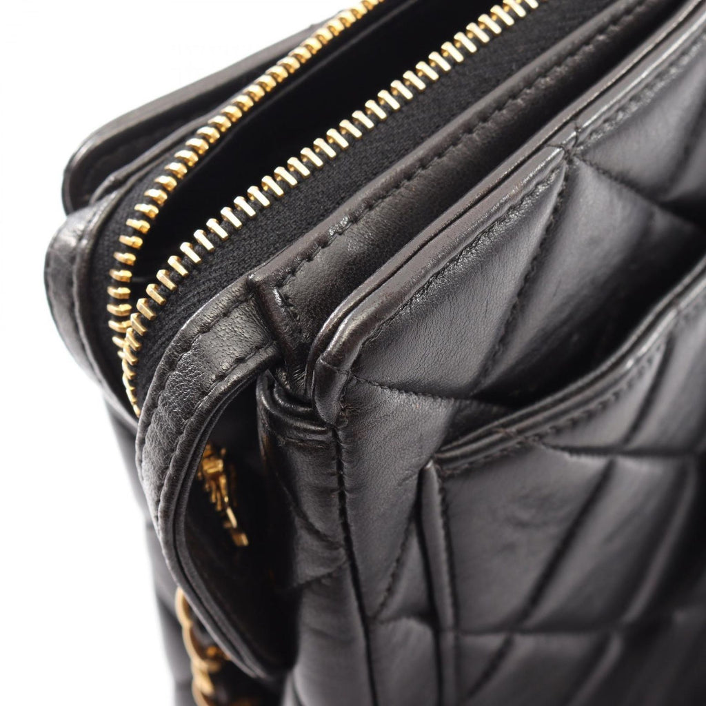 Chanel Backpack Quilted Black Lambskin — view 8