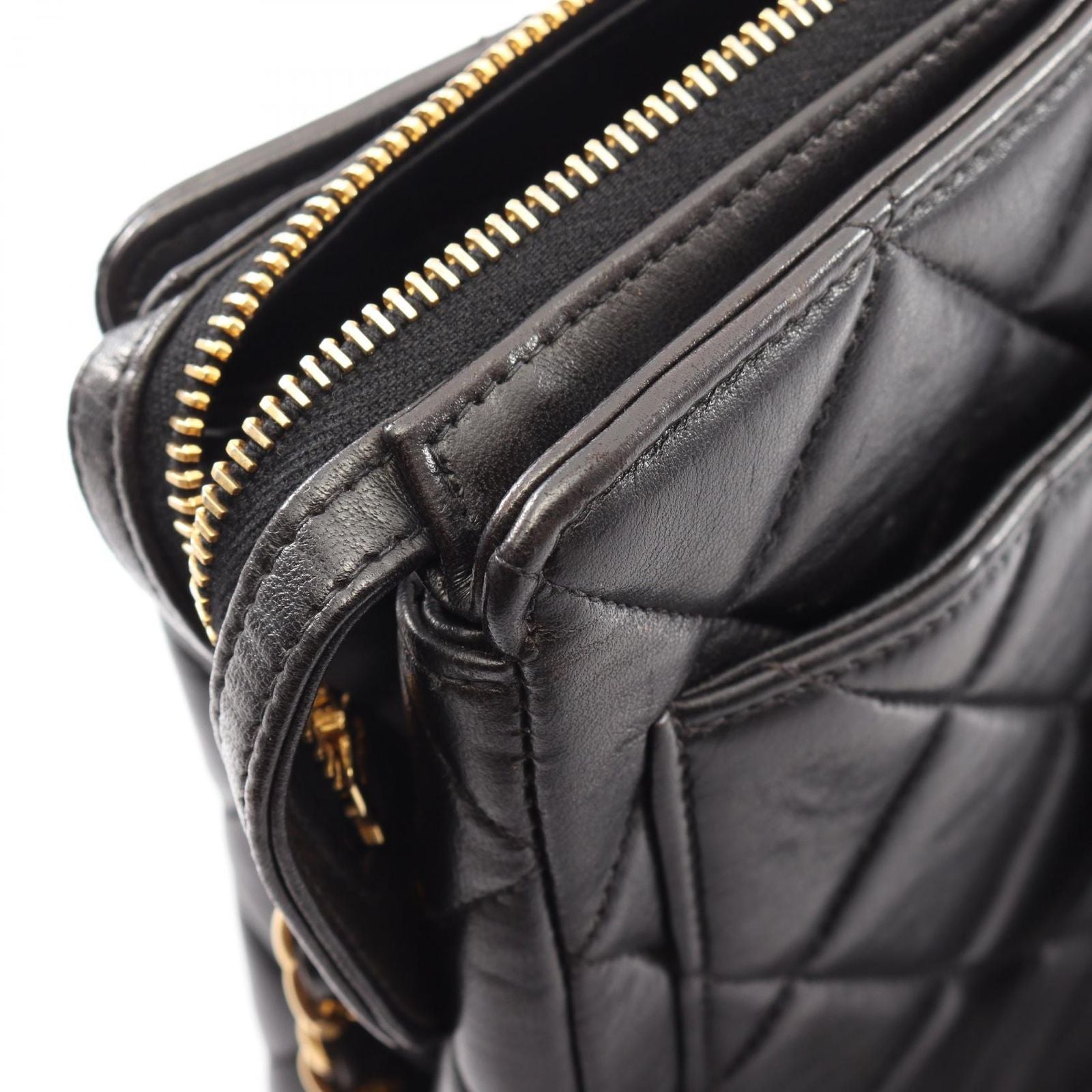 Chanel Backpack Quilted Black Lambskin — view 8