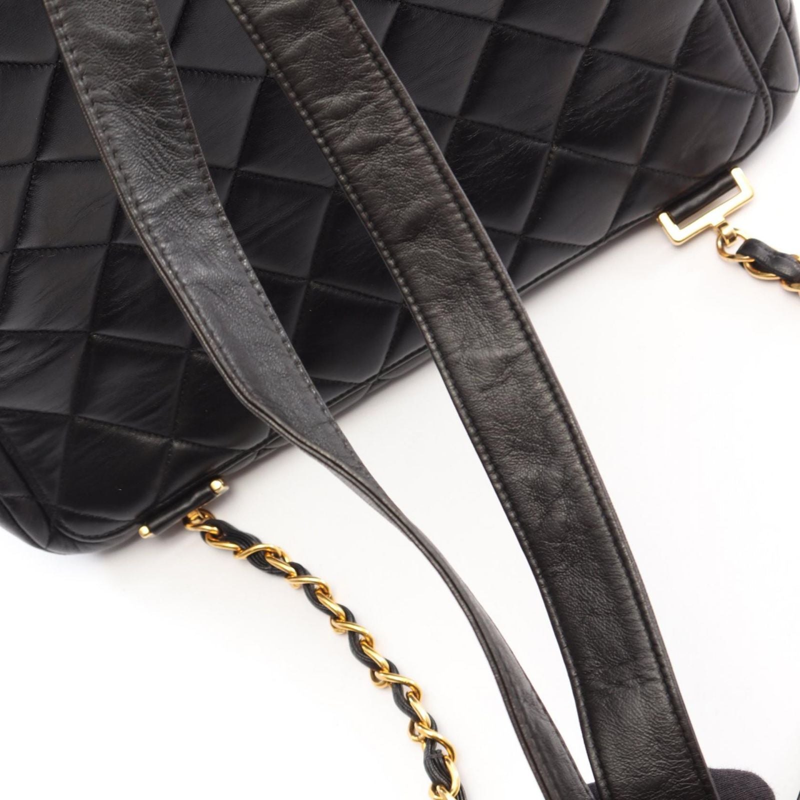 Chanel Backpack Quilted Black Lambskin — view 7