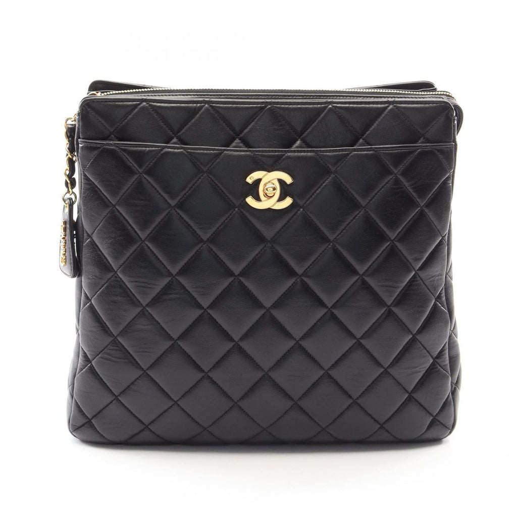 Chanel Backpack Quilted Black Lambskin