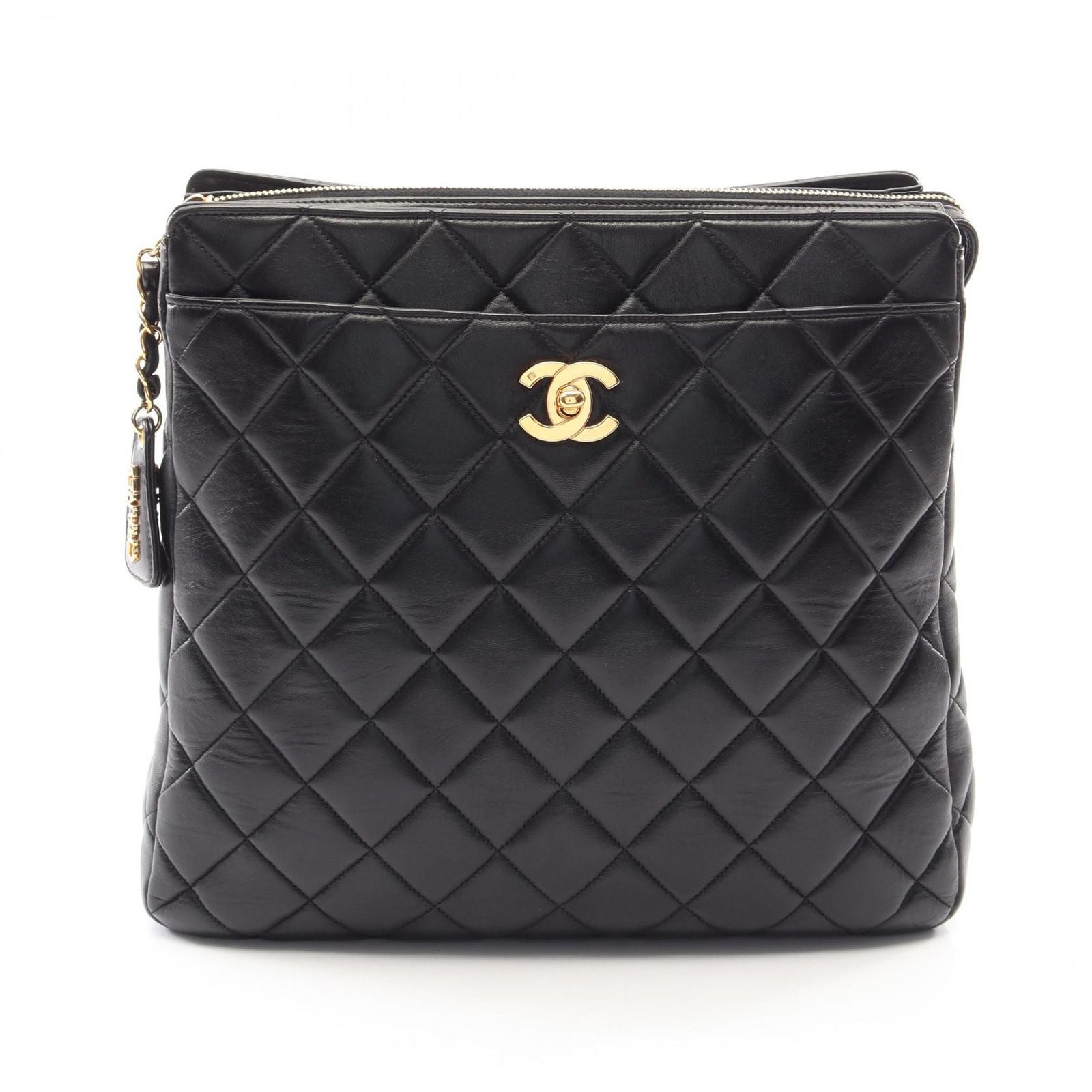 Chanel Backpack Quilted Black Lambskin