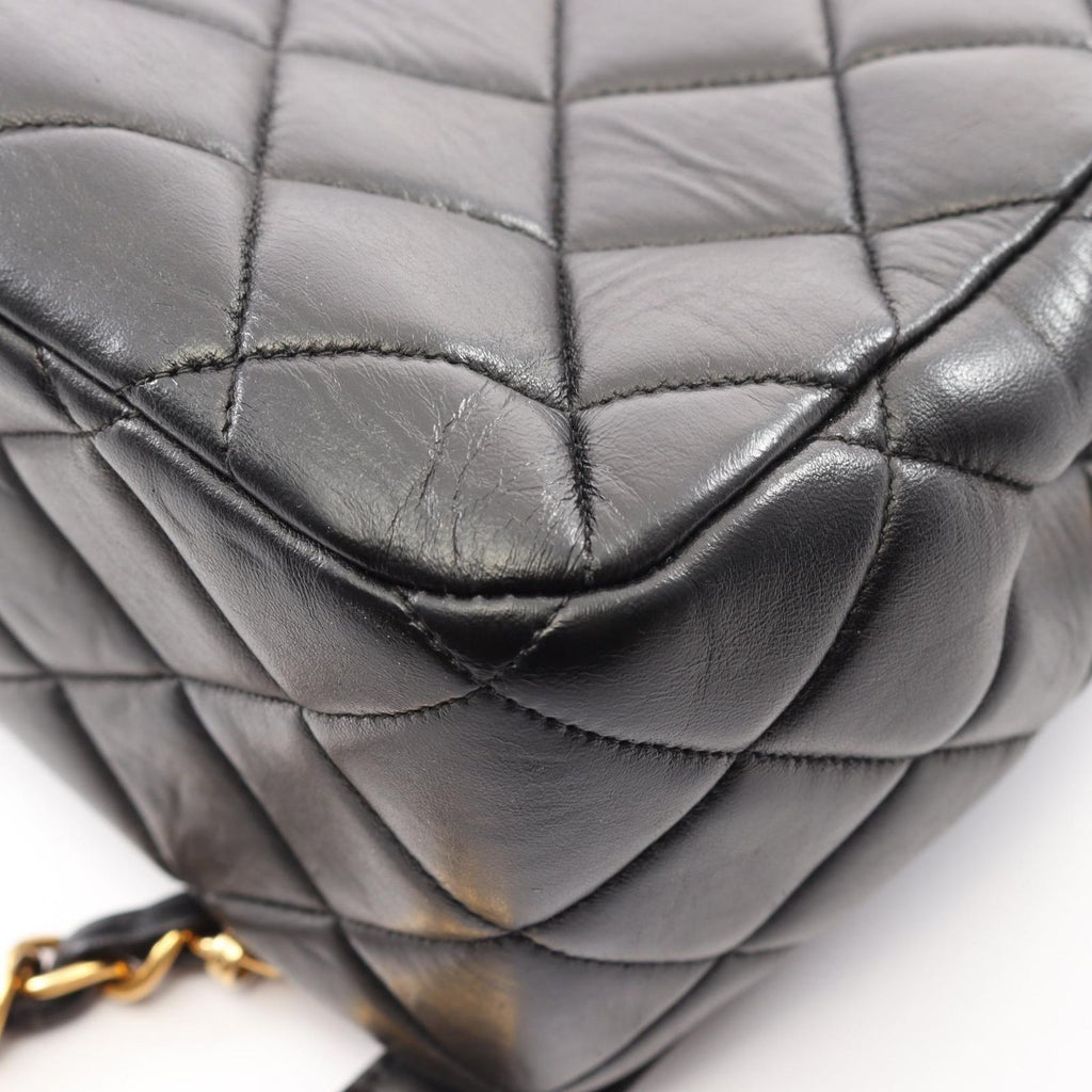 Chanel Backpack Quilted Black Lambskin — view 9