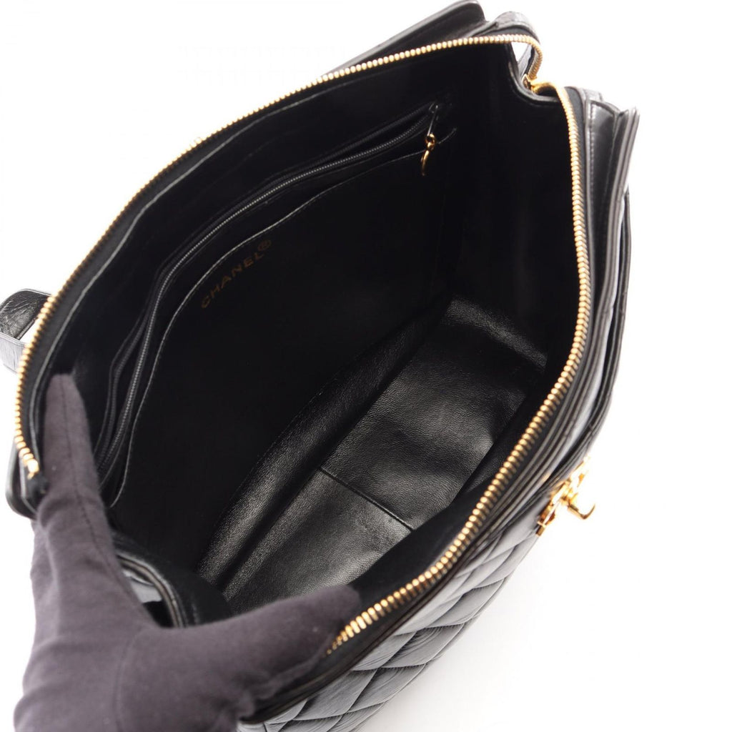 Chanel Backpack Quilted Black Lambskin — view 3