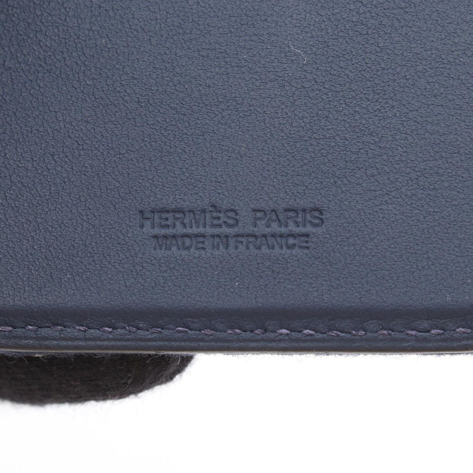 Hermes Card Case Eman Shawl Number Magsafe AA Blue Navy Multi Leather — view 3