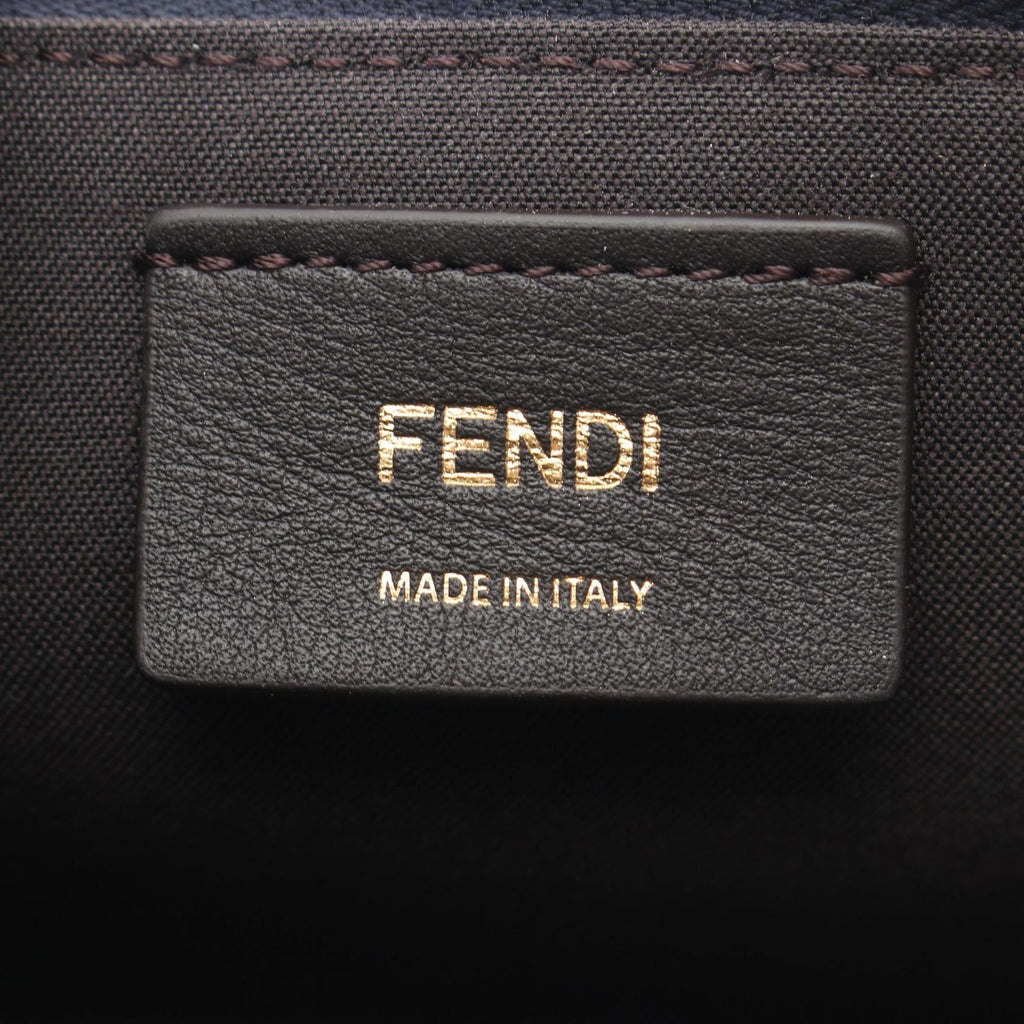 Fendi Handbag Vanity FF Flock Denim 2-Way Fabric Leather — view 4