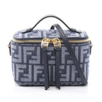 Fendi Handbag Vanity FF Jacquard 2-Way Canvas Leather