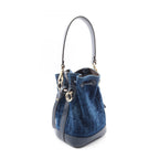 Fendi Handbag Mini Montresor FF Flock Denim 2-Way Fabric Leather — view 2